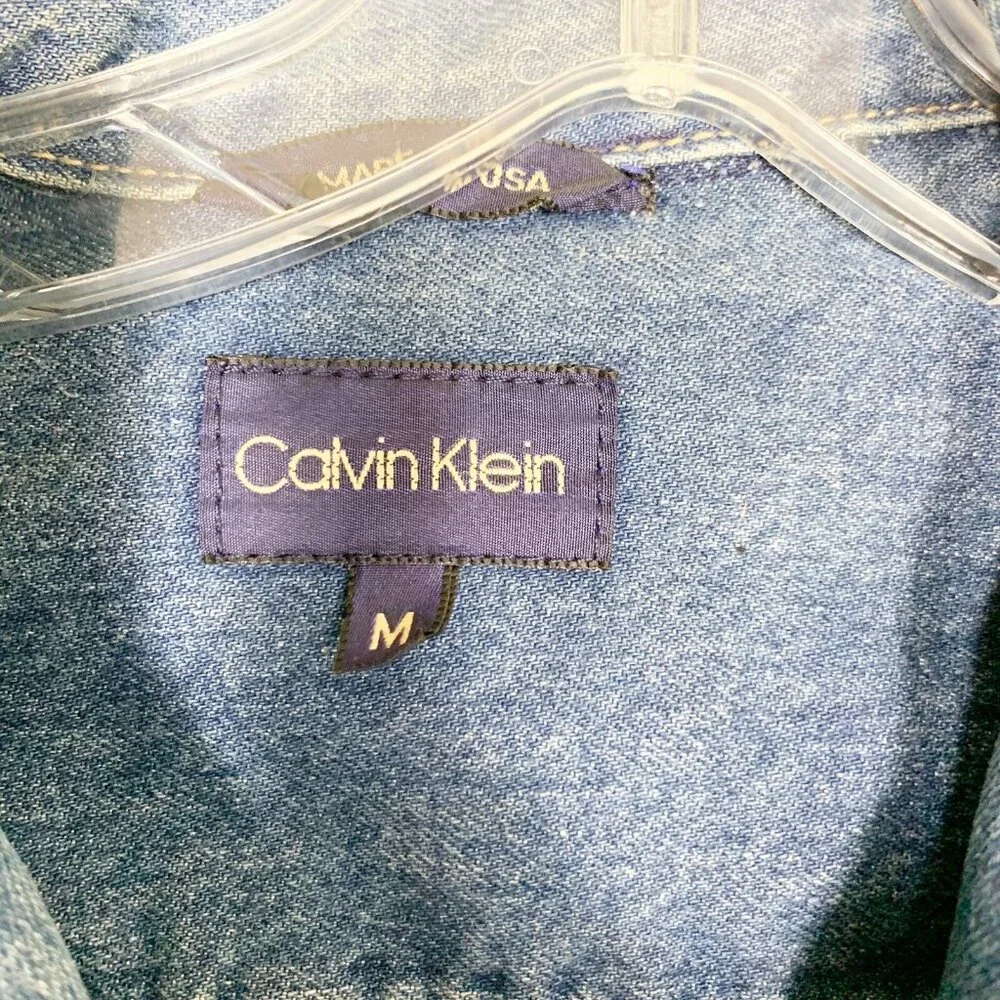 Calvin Klein Denim Jean Jacket Size MedIum 1980s 1990s - Picture 3 of 12